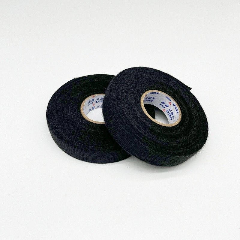 Full Black T58 Non-woven Material Fleece Wiring Tape untuk Wire Harness Kabel Kekuatan Tarikan