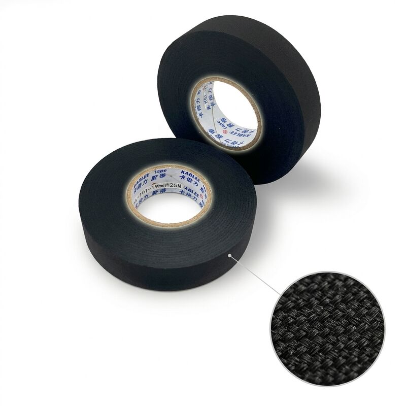 Kablee Cloth Tape T01 0.2mm Black 50m Long Roll Automotive Wire Harness Wrapping